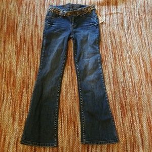Girls 12 nwt squeeze Jean's and belt